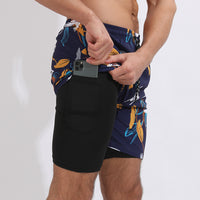 Gradient Beach Shorts Double Layer