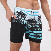 Gradient Beach Shorts Double Layer