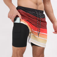 Gradient Beach Shorts Double Layer